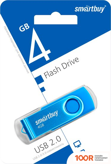USB Flash SmartBuy TWIST 4GB (СИНИЙ) (7613)