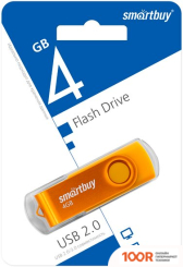 USB Flash SmartBuy TWIST 4GB (ЖЕЛТЫЙ) (7611)