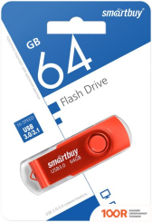 USB Flash SmartBuy TWIST 3.0 64GB (КРАСНЫЙ) (7606)