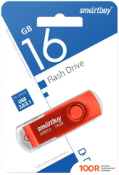 USB Flash SmartBuy TWIST 3.0 16GB (КРАСНЫЙ) (7602)