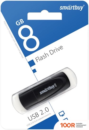 USB Flash SmartBuy SCOUT 8GB (ЧЕРНЫЙ) (7596)