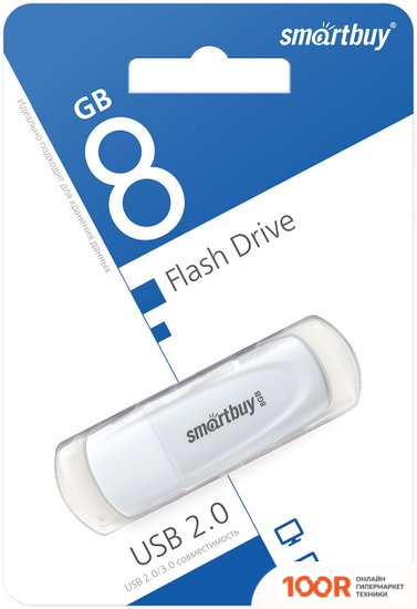 USB Flash SmartBuy SCOUT 8GB (БЕЛЫЙ) (7593)
