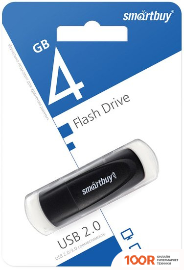 USB Flash SmartBuy SCOUT 4GB (ЧЕРНЫЙ) (7588)