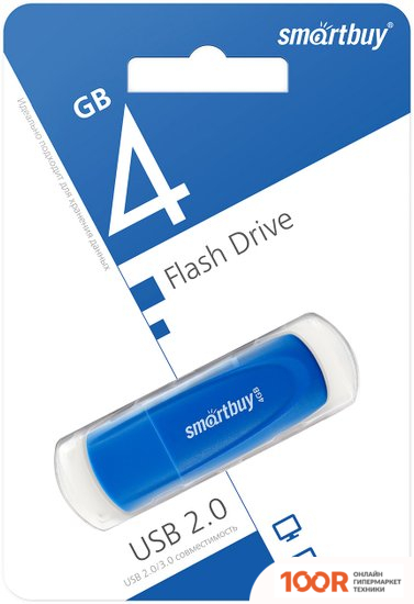 USB Flash SmartBuy SCOUT 4GB (СИНИЙ) (7587)