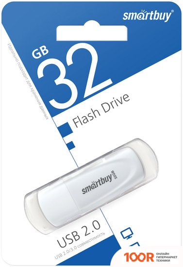 USB Flash SmartBuy SCOUT 32GB (БЕЛЫЙ) (7581)