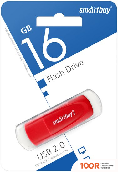 USB Flash SmartBuy SCOUT 16GB (КРАСНЫЙ) (7566)
