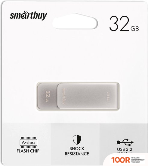 USB Flash SmartBuy M1 32GB (СЕРЕБРИСТЫЙ) (7513)