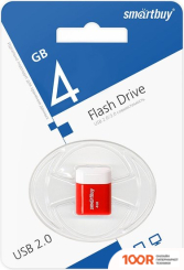 USB Flash SmartBuy LARA 4GB (КРАСНЫЙ) (7495)