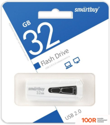 USB Flash SmartBuy IRON USB 2.0 32GB (БЕЛЫЙ) (7489)