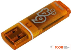 USB Flash SmartBuy GLOSSY 64GB (ОРАНЖЕВЫЙ) (7488)