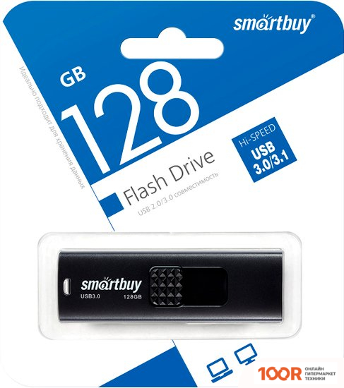 USB Flash SmartBuy FASHION 128GB (ЧЕРНЫЙ) (7483)