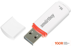 USB Flash SmartBuy CROWN 16GB (БЕЛЫЙ) (7447)