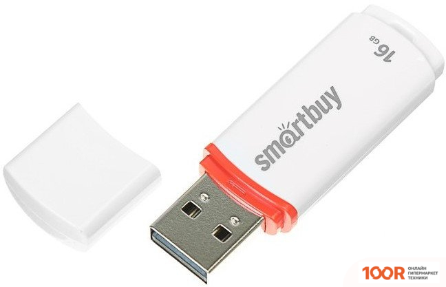 USB Flash SmartBuy CROWN 16GB (БЕЛЫЙ) (7447)