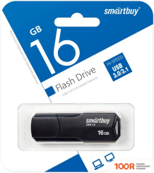 USB Flash SmartBuy CLUE 3.0 16GB (ЧЕРНЫЙ) (7416)