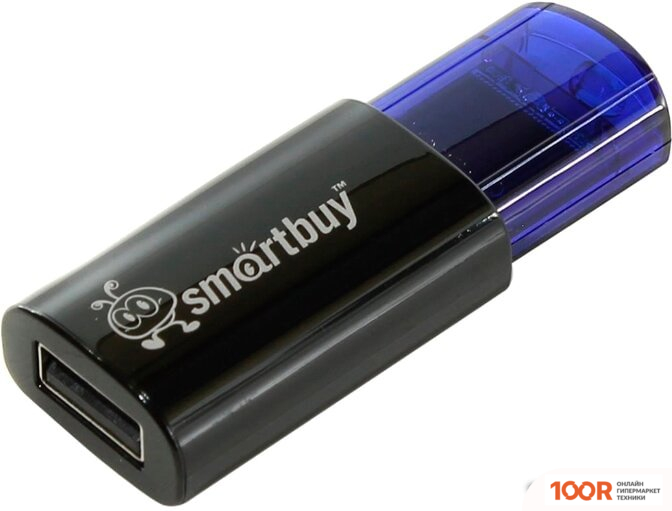 USB Flash SmartBuy CLICK 64GB (ЧЕРНЫЙ/СИНИЙ) (7406)