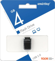 USB Flash SmartBuy ART USB 2.0 4GB (ЧЕРНЫЙ) (7403)