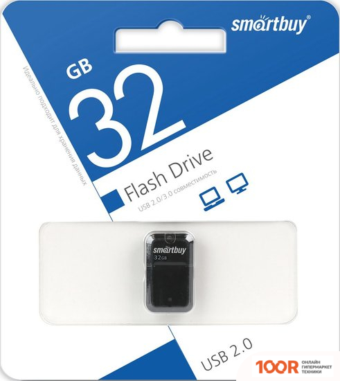 USB Flash SmartBuy ART USB 2.0 32GB (ЧЕРНЫЙ) (7402)