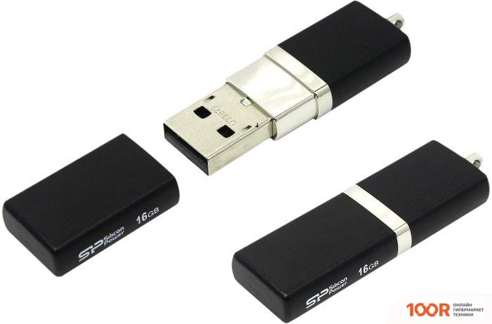 USB Flash Silicon-Power LUXMINI 710 16GB (ЧЕРНЫЙ) (7363)