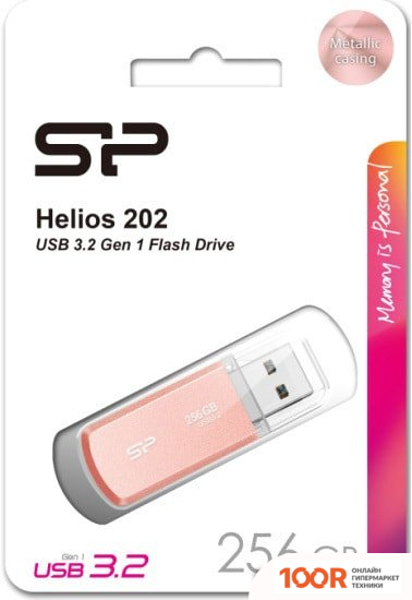 USB Flash Silicon-Power HELIOS 202 256GB (РОЗОВЫЙ) (7345)