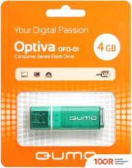 USB Flash QUMO OPTIVA 01 4GB (ЗЕЛЕНЫЙ) (7204)