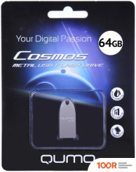 USB Flash QUMO COSMOS SILVER 64GB (СЕРЕБРИСТЫЙ) (7200)