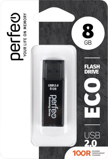 USB Flash Perfeo E03 8GB (ЧЕРНЫЙ) (7181)