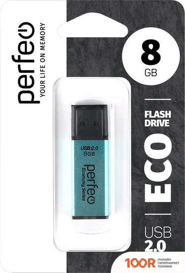 USB Flash Perfeo E03 8GB (ЗЛЕНЫЙ) (7180)