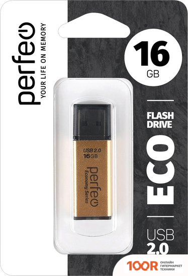 USB Flash Perfeo E03 16GB (ЗОЛОТИСТЫЙ) (7174)