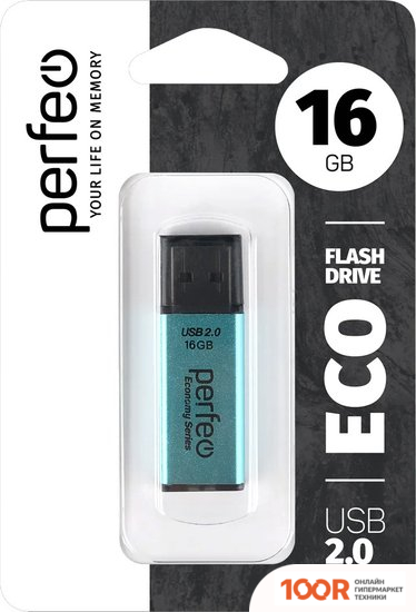 USB Flash Perfeo E03 16GB (ЗЕЛЕНЫЙ) (7173)