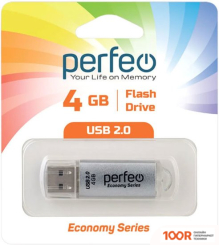 USB Flash Perfeo E01 4GB (СЕРЕБРИСТЫЙ) (7162)