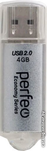 USB Flash Perfeo E01 4GB (СЕРЕБРИСТЫЙ) (7162)
