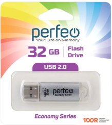 USB Flash Perfeo E01 32GB (СЕРЕБРИСТЫЙ) (7156)