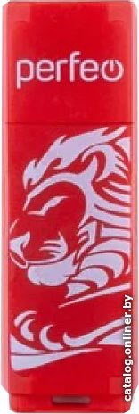 USB Flash Perfeo C04 RED LION 16GB (КРАСНЫЙ) (7119)
