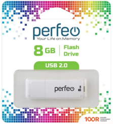 USB Flash Perfeo C04 8GB (БЕЛЫЙ) (7116)