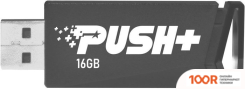 USB Flash Patriot PUSH+ 16GB (ЧЕРНЫЙ) (7082)