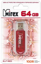 USB Flash Mirex ELF 64GB (КРАСНЫЙ) (6892)