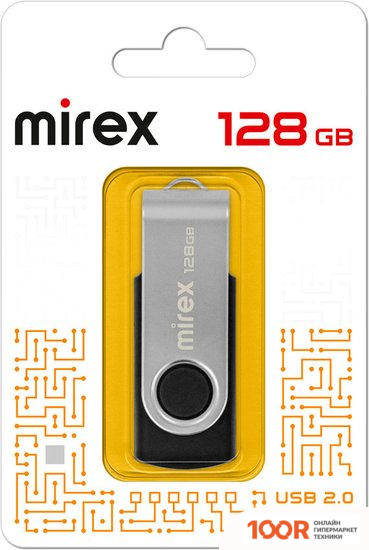 USB Flash Mirex COLOR BLADE SWIVEL RUBBER 2.0 128GB 13600-FMURS128 (6883)