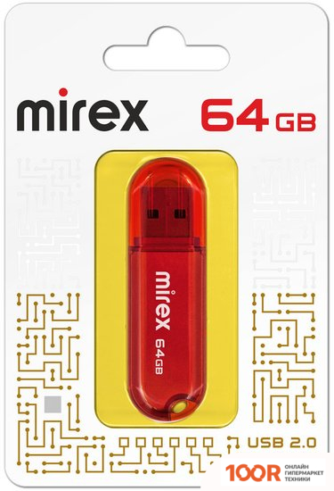 USB Flash Mirex CANDY 64GB (КРАСНЫЙ) (6841)