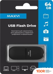 USB Flash Maxvi SF 64GB (ЧЕРНЫЙ) (6836)