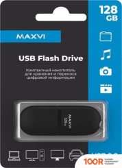 USB Flash Maxvi SF 128GB (ЧЕРНЫЙ) (6827)