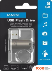 USB Flash Maxvi MR 8GB (СЕРЕБРИСТЫЙ) (6824)