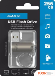 USB Flash Maxvi MR 256GB (СЕРЕБРИСТЫЙ) (6821)