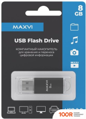 USB Flash Maxvi MP 8GB (ЧЕРНЫЙ) (6818)
