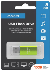 USB Flash Maxvi MP 8GB (ЗЕЛЕНЫЙ) (6815)