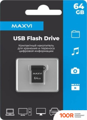 USB Flash Maxvi MM 64GB (ТЕМНО-СЕРЫЙ) (6798)