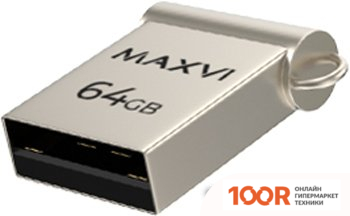 USB Flash Maxvi MM 64GB (СЕРЕБРИСТЫЙ) (6797)