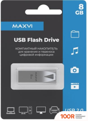 USB Flash Maxvi MK2 8GB (СЕРЕБРИСТЫЙ) (6791)