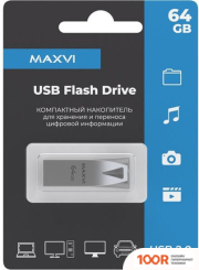 USB Flash Maxvi MK2 64GB (СЕРЕБРИСТЫЙ) (6789)