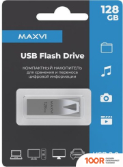 USB Flash Maxvi MK2 128GB (СЕРЕБРИСТЫЙ) (6783)