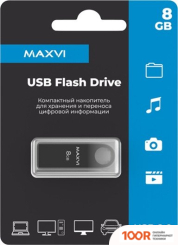 USB Flash Maxvi MK 8GB (ТЕМНО-СЕРЫЙ) (6782)